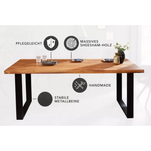 Jídelní stůl IRON CRAFT 200 CM masiv sheesham  Jídelní stoly 39870