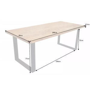 Jídelní stůl IRON CRAFT 200 CM masiv sheesham  Jídelní stoly 39870
