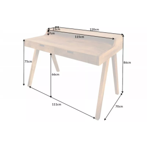 Sekretář MONSOON SAW 120 CM masiv mango  Pracovna 41165