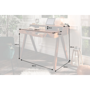 Sekretář MONSOON NATURE 100 CM masiv akácie  Pracovna 39786