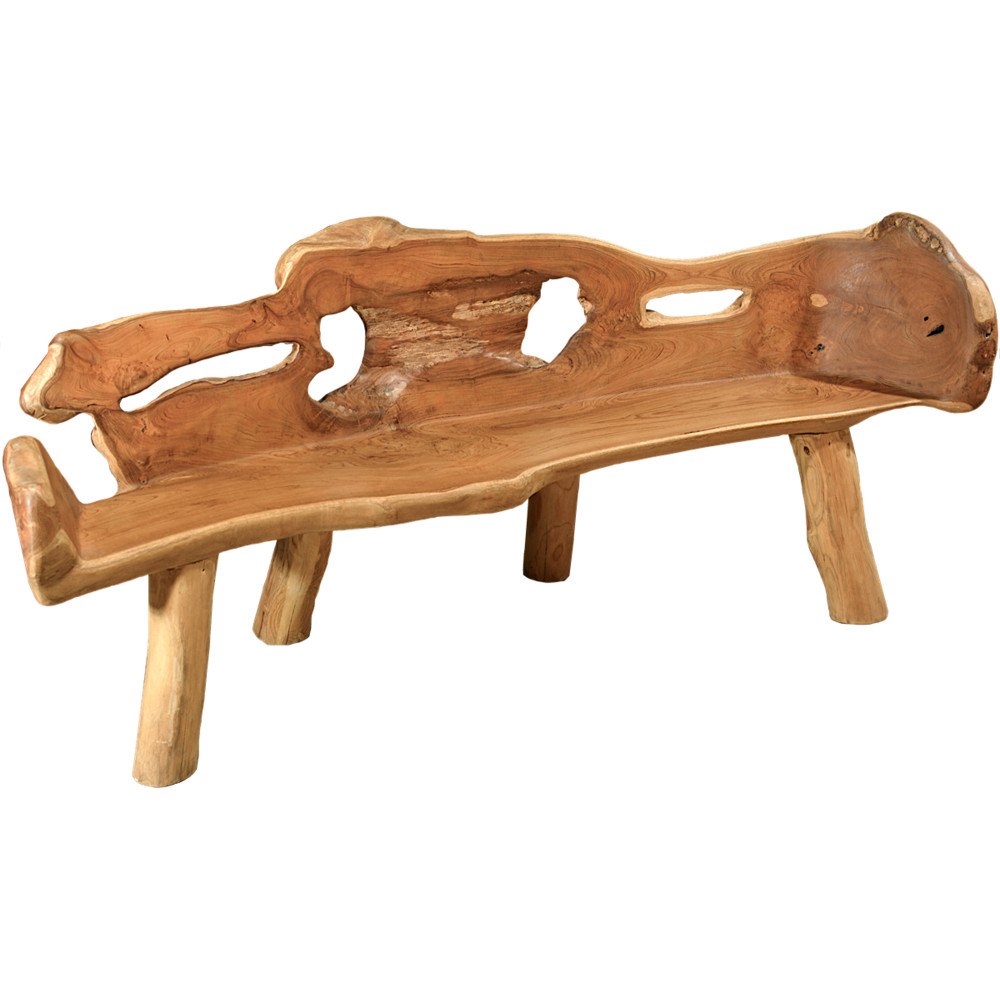 Masivní lavice z teakového dřeva ROOT 190cm  Lavice 2301023