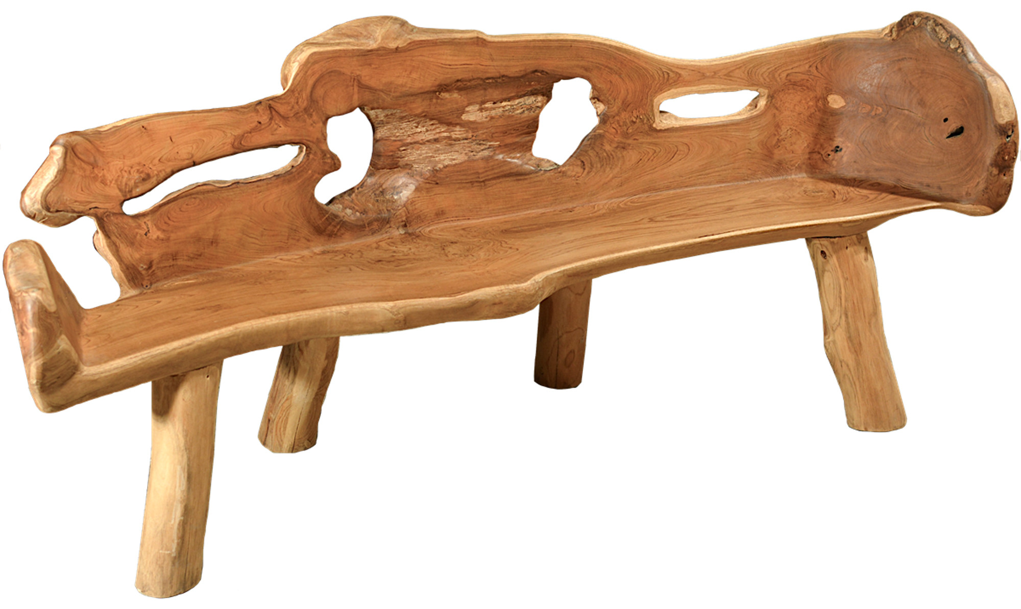 Masivní lavice z teakového dřeva ROOT 190cm  Lavice 2301023