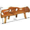 Masivní lavice z teakového dřeva ROOT 190cm  Lavice 2301023