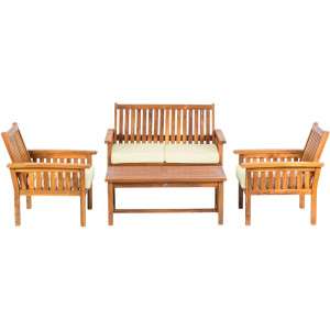 Teaková zahradní sestava ROSALINE I  Zahradní stoly a stolky 611