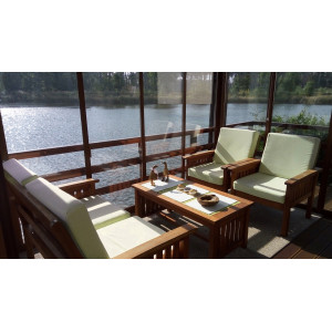 Teaková zahradní sestava ROSALINE I  Zahradní stoly a stolky 611