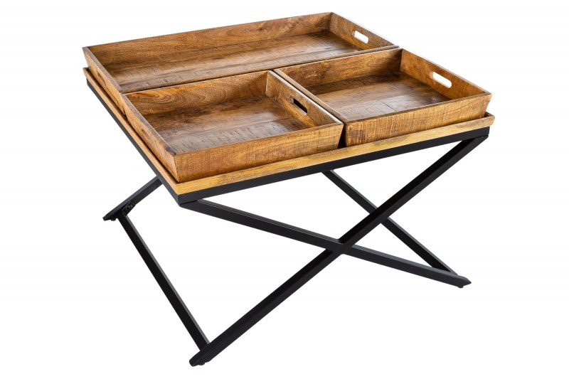 Konferenční stolek HANDY 80 CM masiv mango  Konferenční stolky 41656