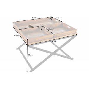 Konferenční stolek HANDY 80 CM masiv mango  Konferenční stolky 41656