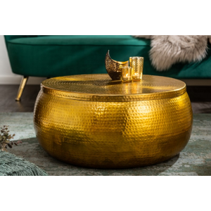 Konferenční stolek ORIENT STORAGE 70 CM zlatý s úložným prostorem  Konferenční stolky 40231