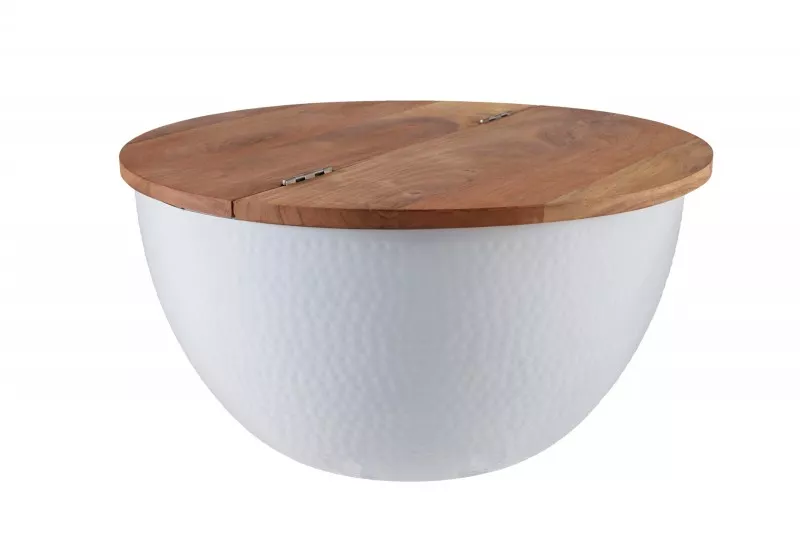 Konferenční stolek ORIENT STORAGE 60 CM bílý masiv mango, II.  Konferenční stolky 40108