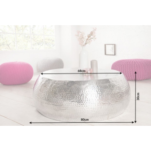 Konferenční stolek ORIENT II 80 CM stříbrný  Konferenční stolky 38396