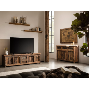 TV stolek Sumatra 4 dveře - recyklované dřevo Sumatra TV stolky a komody MH2406W