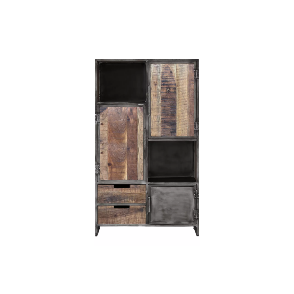 Knihovna United z masivnío akátového dřeva  Knihovny a police MH1497W