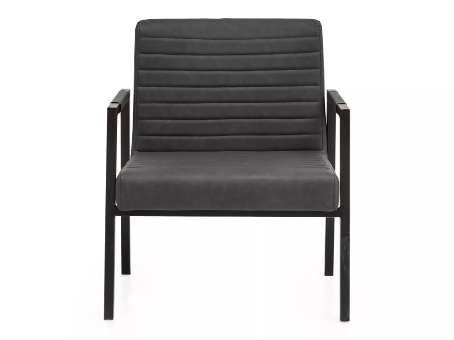 Křeslo XXL Wellington z umělé kůže - šedé  Křesla MH2579W