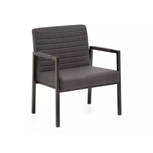 Křeslo XXL Wellington z umělé kůže - šedé  Křesla MH2579W