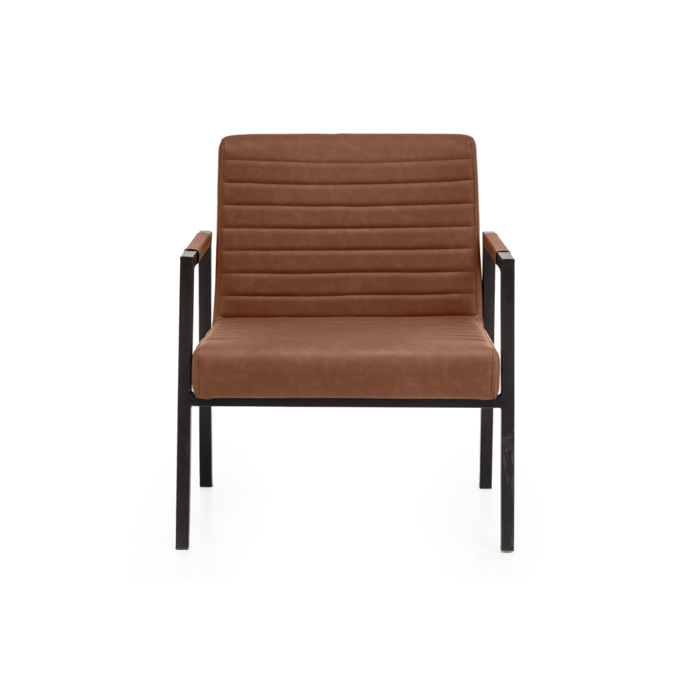 Křeslo XXL Wellington z umělé kůže - světle hnědé  Křesla MH2580W