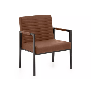 Křeslo XXL Wellington z umělé kůže - světle hnědé  Křesla MH2580W