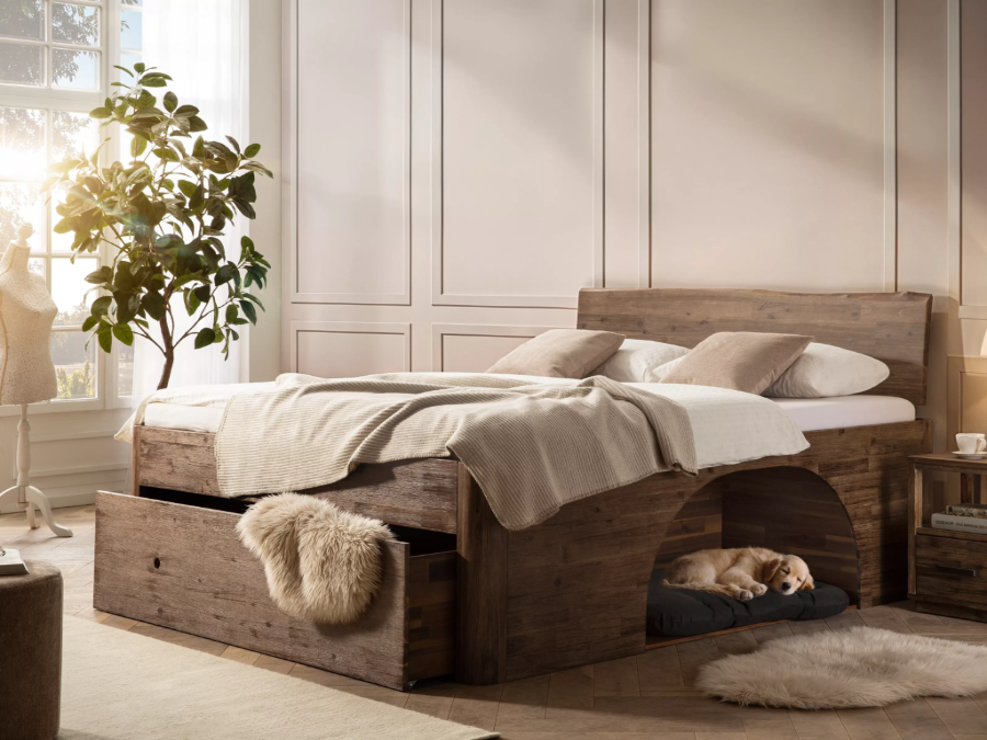 Dřevěná postel Companion 140x200 - akát  Postele MH2577W