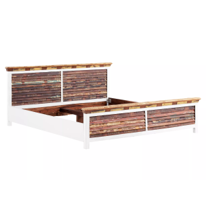 Masivní postel 180x200 Perth recyklované dřevo Bali - Postele A00000469
