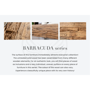 Jídelní stůl MODERN BAROCK BARRACUDA 200cm zlatá vč. skleněný top bez teakového topu Modern Barock Kuchyň a jídelna 44362