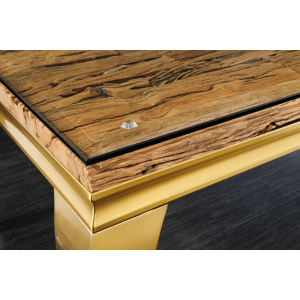 Jídelní stůl MODERN BAROCK BARRACUDA 200cm zlatá vč. skleněný top bez teakového topu Modern Barock Kuchyň a jídelna 44362