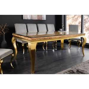 Jídelní stůl MODERN BAROCK BARRACUDA 200cm zlatá vč. skleněný top bez teakového topu Modern Barock Kuchyň a jídelna 44362