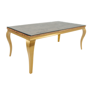 Jídelní stůl MODERN BAROCK BARRACUDA 200cm zlatá vč. skleněný top bez teakového topu Modern Barock Kuchyň a jídelna 44362