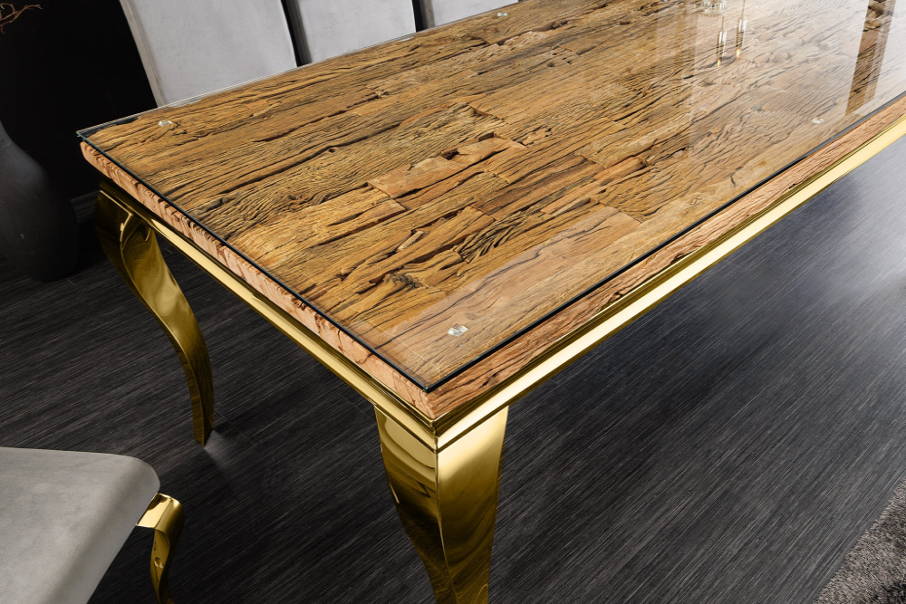 Stolová deska BARRACUDA 200x100x4cm teakové dřevo Modern Barock Kuchyň a jídelna 44375