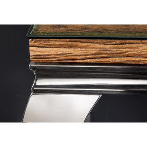 Konzole MODERN BAROCK BARRACUDA 140cm chrom vč. skleněný top bez teakového topu Modern Barock Konzolové stolky 44364