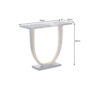 Ručně vyrobený konzolový stolek OMEGA 80cm mramorová černá se zlatým rámem  Konzolové stolky 44851