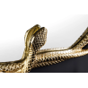 Nástěnné zrcadlo SNAKE XL 85cm zlaté s ozdobným prvkem ve tvaru hada  Zrcadla 45432