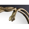 Nástěnné zrcadlo SNAKE XL 85cm zlaté s ozdobným prvkem ve tvaru hada  Zrcadla 45432