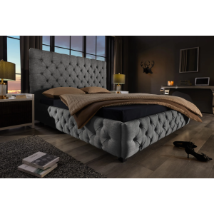 Postel PARIS CHESTERFIELD 180x200cm - šedá Chesterfield Postele 41327