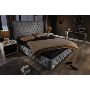 Postel PARIS CHESTERFIELD 180x200cm - šedá Chesterfield Postele 41327