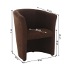Klubové křeslo KOBE - hnědá  Křesla MH070126780W