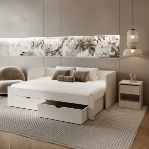 Rozkládací postel ANTON - bílá 90/180x200  Postele MH00003974400W