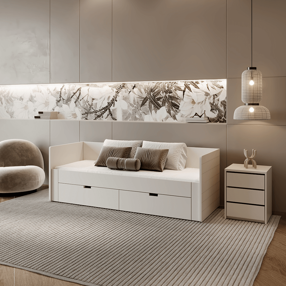 Rozkládací postel ANTON - bílá 90/180x200  Postele MH00003974400W