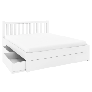 Manželská postel s úložným prostorem LUCINDA 180x200 - bílá  Postele MH00003972610W