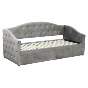 Postel s úložným prostorem ZARINA 90x200 - šedá/velvet látka  Postele MH00003961650W