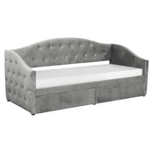 Postel s úložným prostorem ZARINA 90x200 - šedá/velvet látka  Postele MH00003961650W