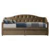 Postel s úložným prostorem ZARINA 90x200 - hnědý samet  Ložnice MH00003961640W