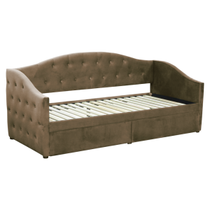 Postel s úložným prostorem ZARINA 90x200 - hnědý samet  Ložnice MH00003961640W
