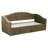 Postel s úložným prostorem ZARINA 90x200 - hnědý samet  Ložnice MH00003961640W