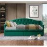 Postel s úložným prostorem ZARINA 90x200 - zelený samet  Ložnice MH00003961630W