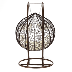 Závěsné dvojkřeslo DAVE - měděná/hnědá/krémová  Křesla MH396021W