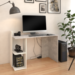 Pracovní stůl ANDRE - beton/bílý  Pracovna MH395899W