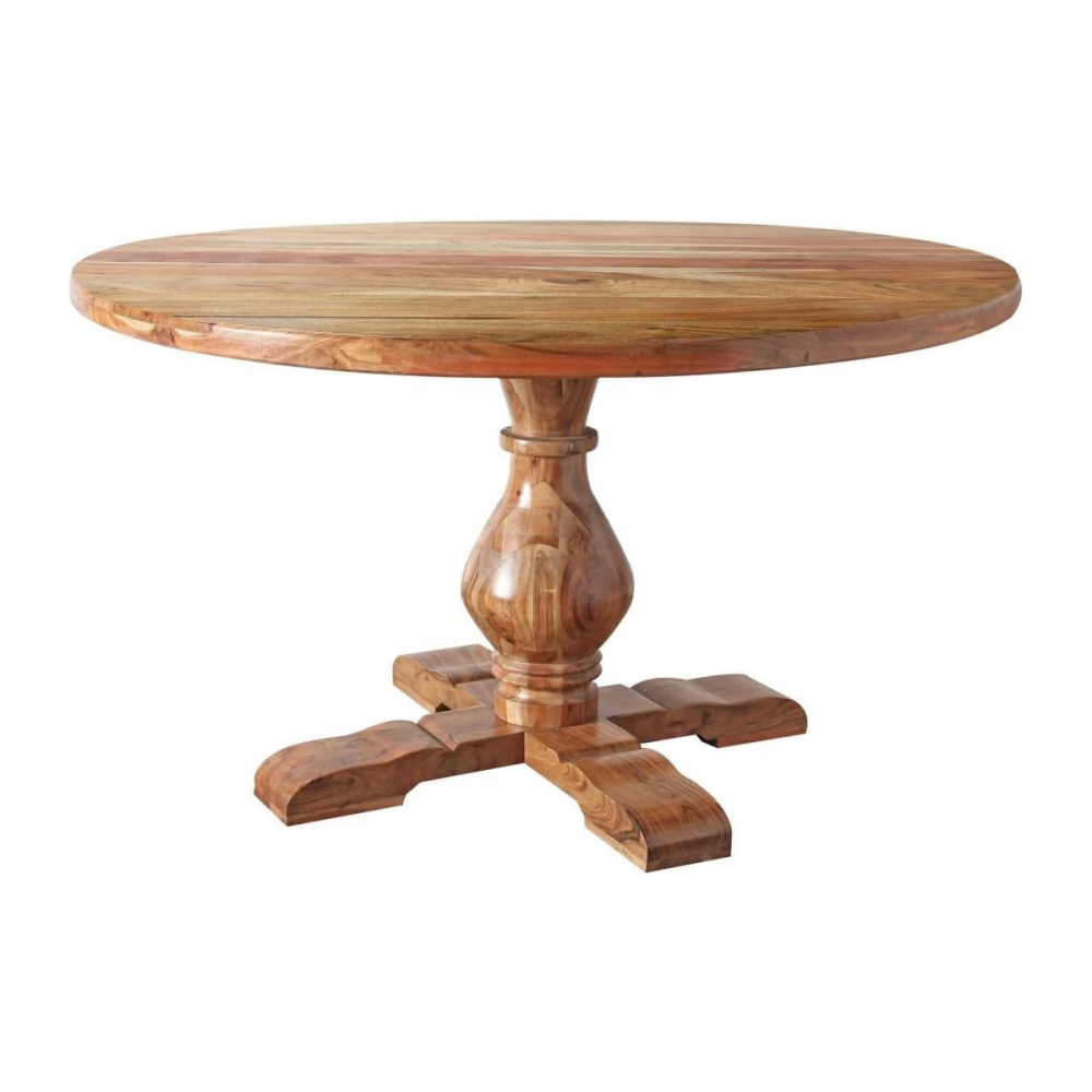 Kulatý jídelní stůl 138cm Makassar Guru masiv palisandr - VÝPRODEJ Makassar Jídelní stoly MH6778A0