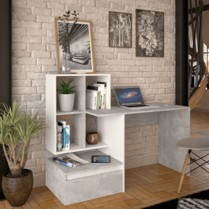 Pracovní stůl NEO - beton/bílá  Pracovna MH395882W