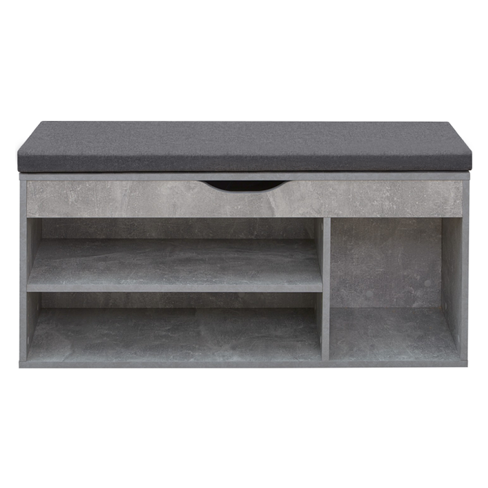 Botník s lavicí MUDDY - beton  Botníky MH395630W