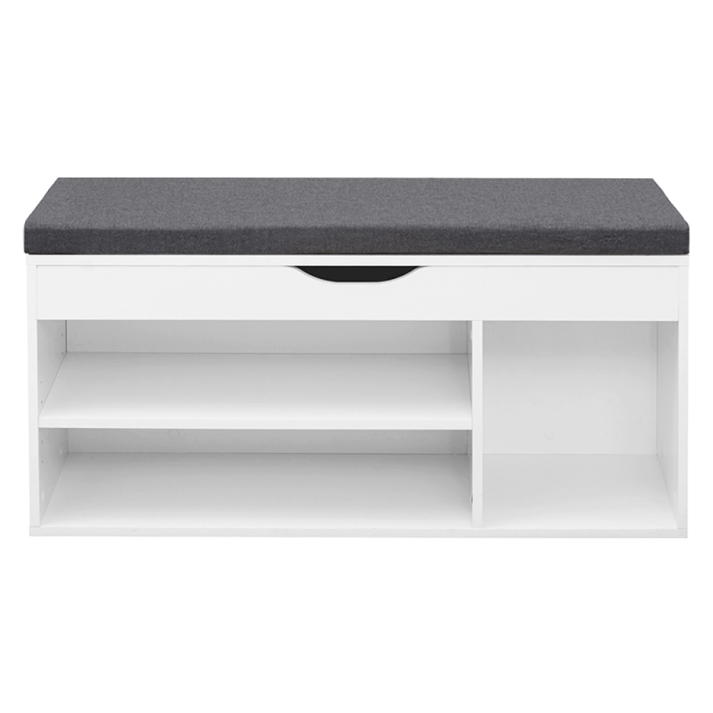 Botník s lavicí MUDDY - bílá  Místnosti MH395627W