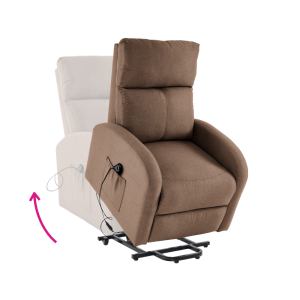 Relaxační polohovací křeslo NERSES - světle hnědá  Křesla MH394516W
